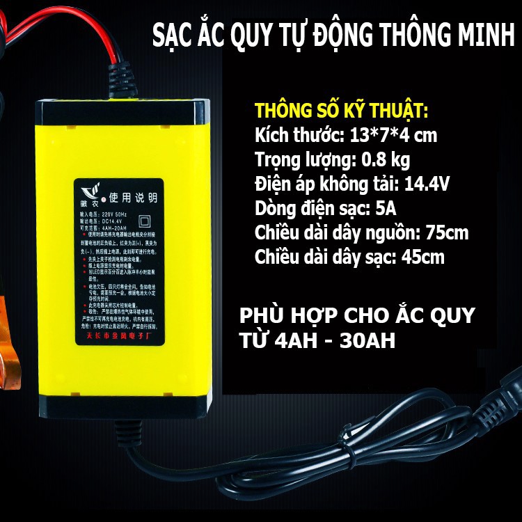 Máy sạc ắc quy tự động 12V- 2A