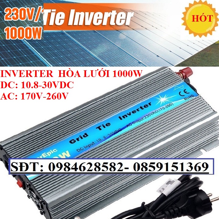 inverter hòa lưới- bộ hòa lưới 1000w 12v
