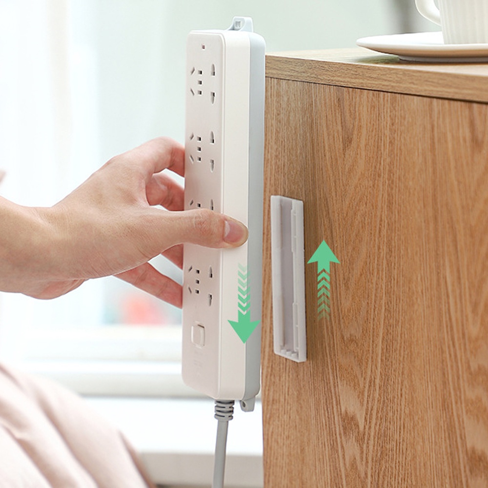 Miếng dán tường treo ổ cắm điện, thanh trượt treo ổ cắm cục wifi