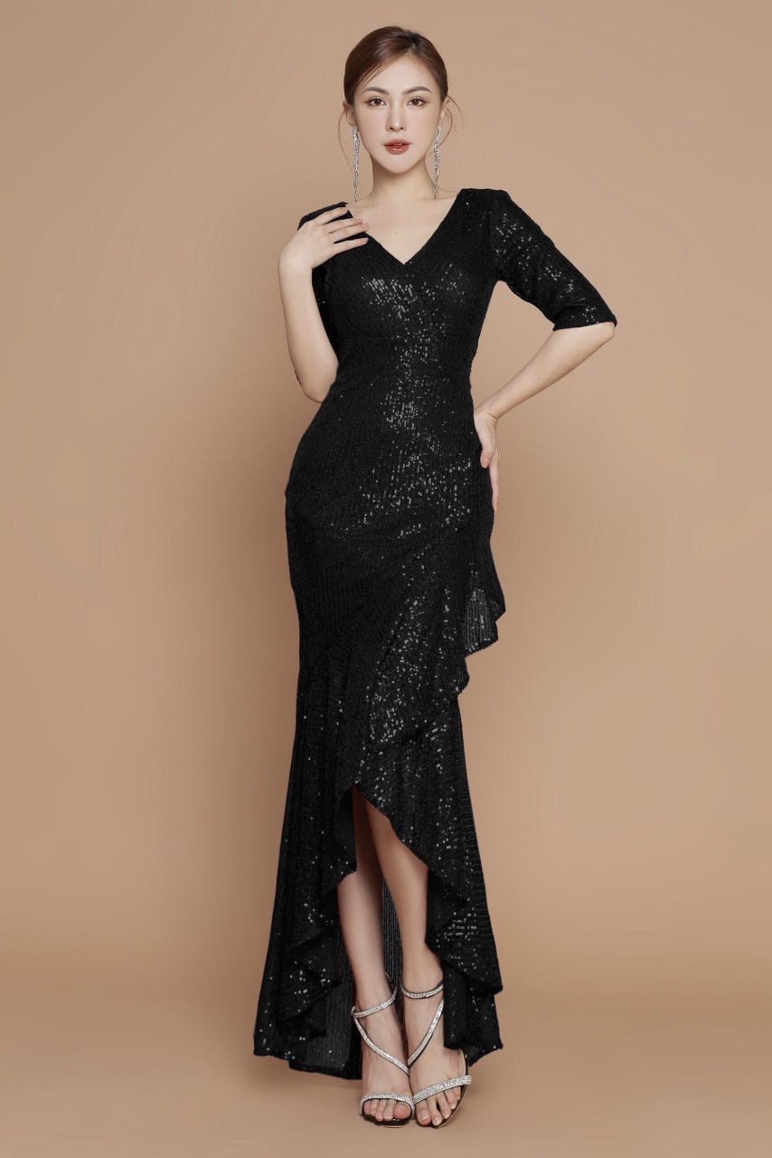 ĐẦM DẠ HỘI KIM SA PHỐI ĐUÔI CÁ