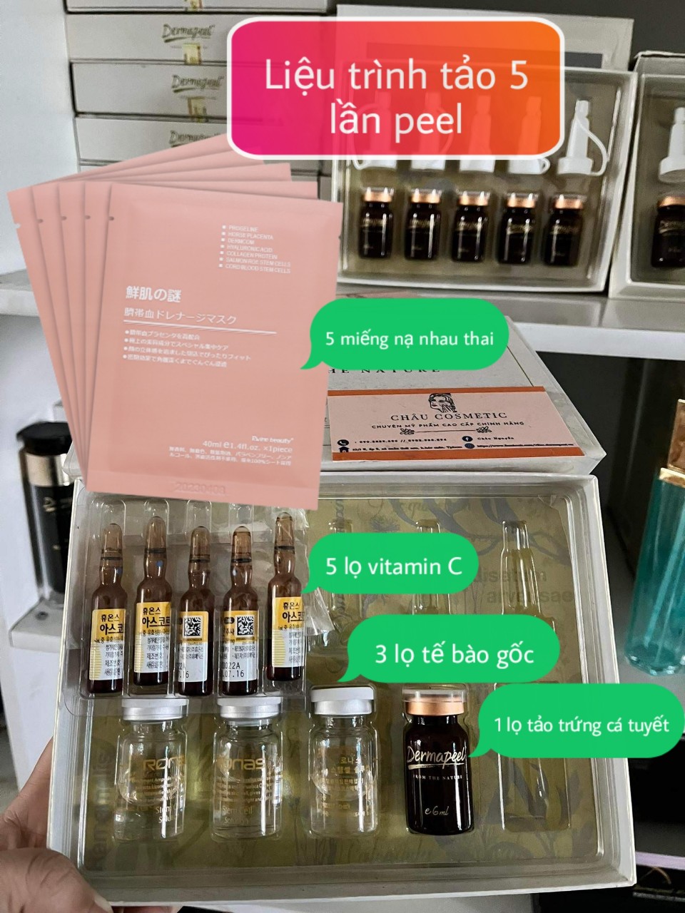 (Liệu Trình Peel da )VI TẢO TRỨNG CÁ TUYẾT DERMAPEED