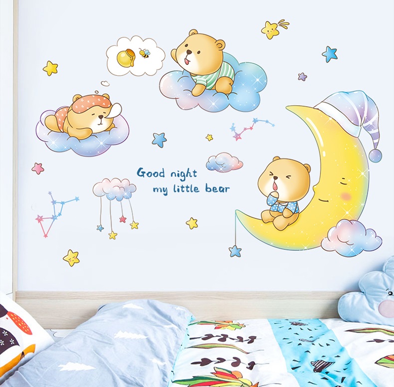 Decal dán tường chúc bé ngủ ngon - T4 - Kiddecals