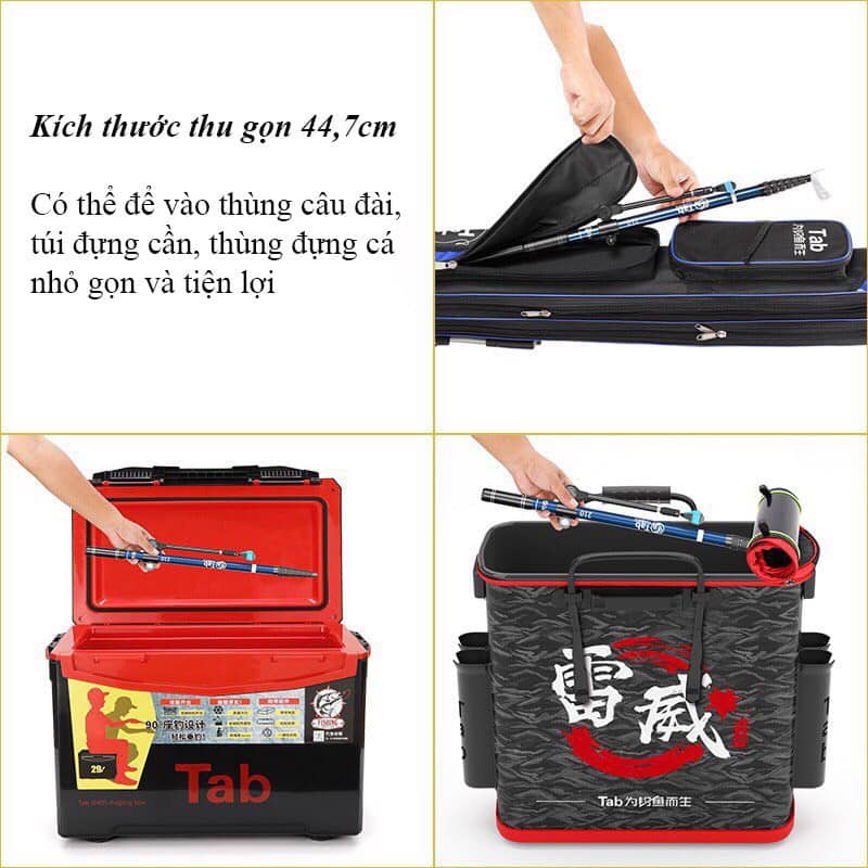 Gác cần câu đài carbon cao cấp Tab 2m1 thu gọn