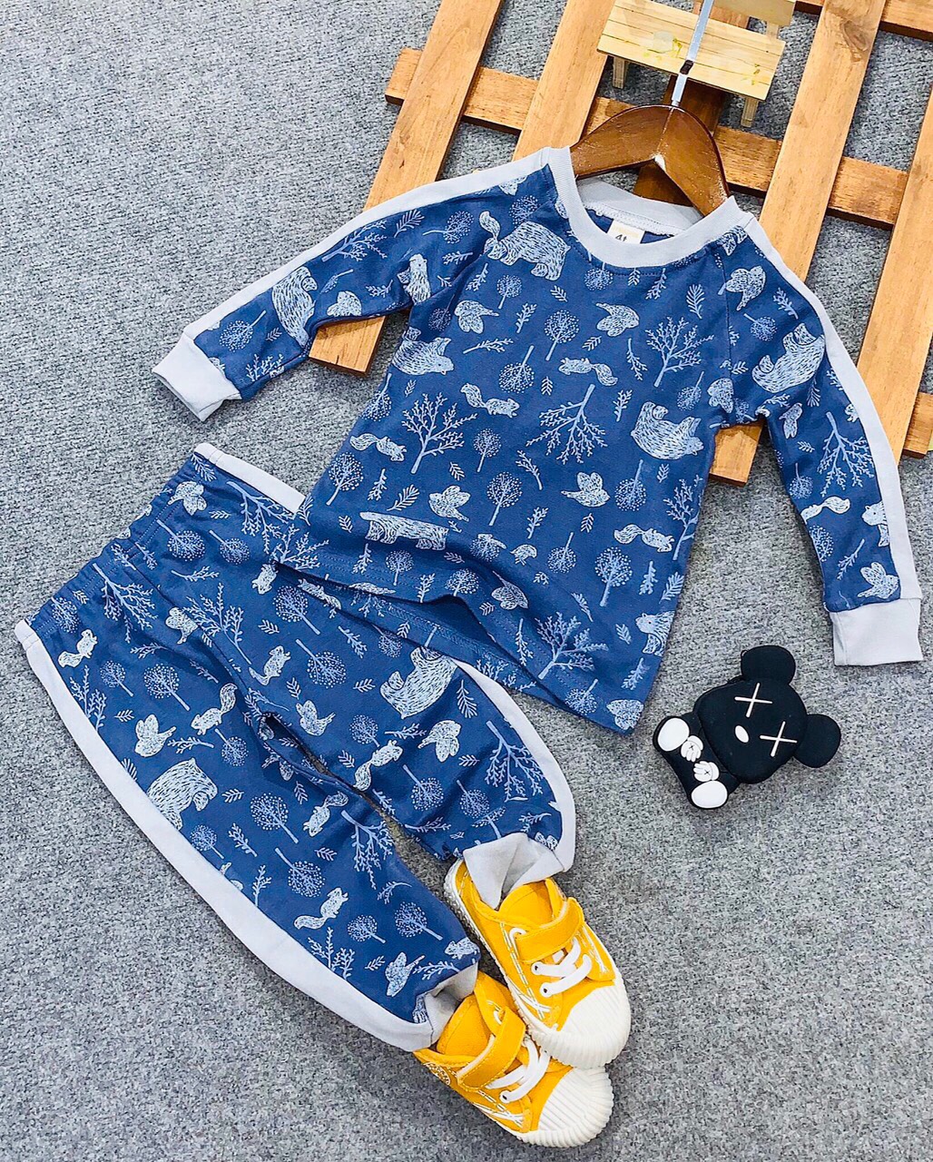 Combo 3 đồ bộ quần dài tay dài cho bé trai