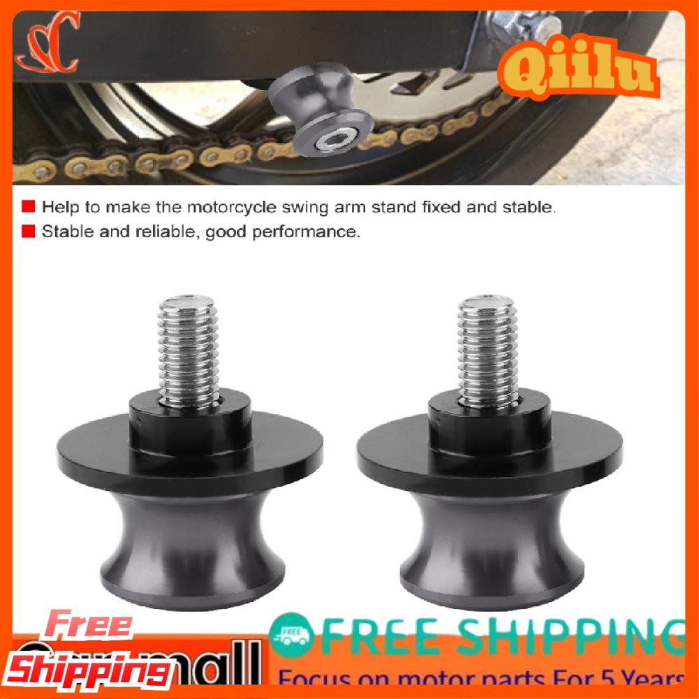 2pcs 8mm Motorcycle CNC Rear Stand Swing Arm Spool Sliders Stand Swingarm Bobbins