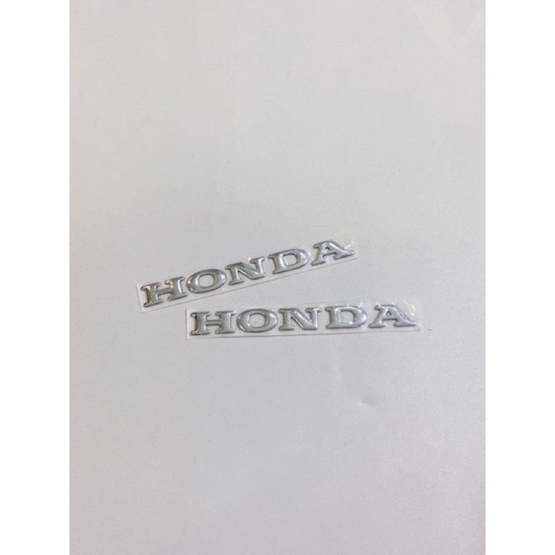 Cặp tem chữ honda nổi 10x1cm dán trang trí xe máy vario 125/ click 125/ ab 125 / future / lead125 / sh mode / vision2014