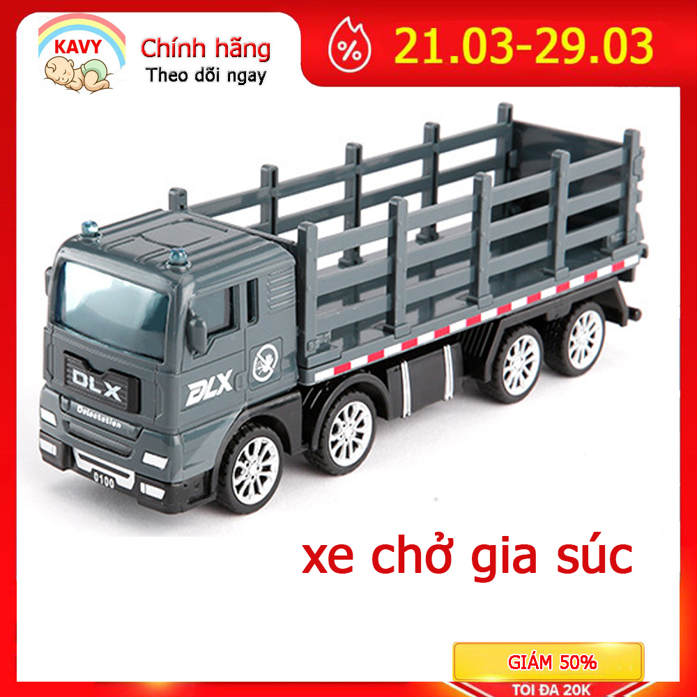Xe đồ chơi mô hình xe tải hàng rào chở gia súc, nhựa an toàn chi tiết đẹp, màu sắc tinh tế, giúp phát triển trí tuệ cho bé và nhận biết các loại xe và loại hình chở đồ