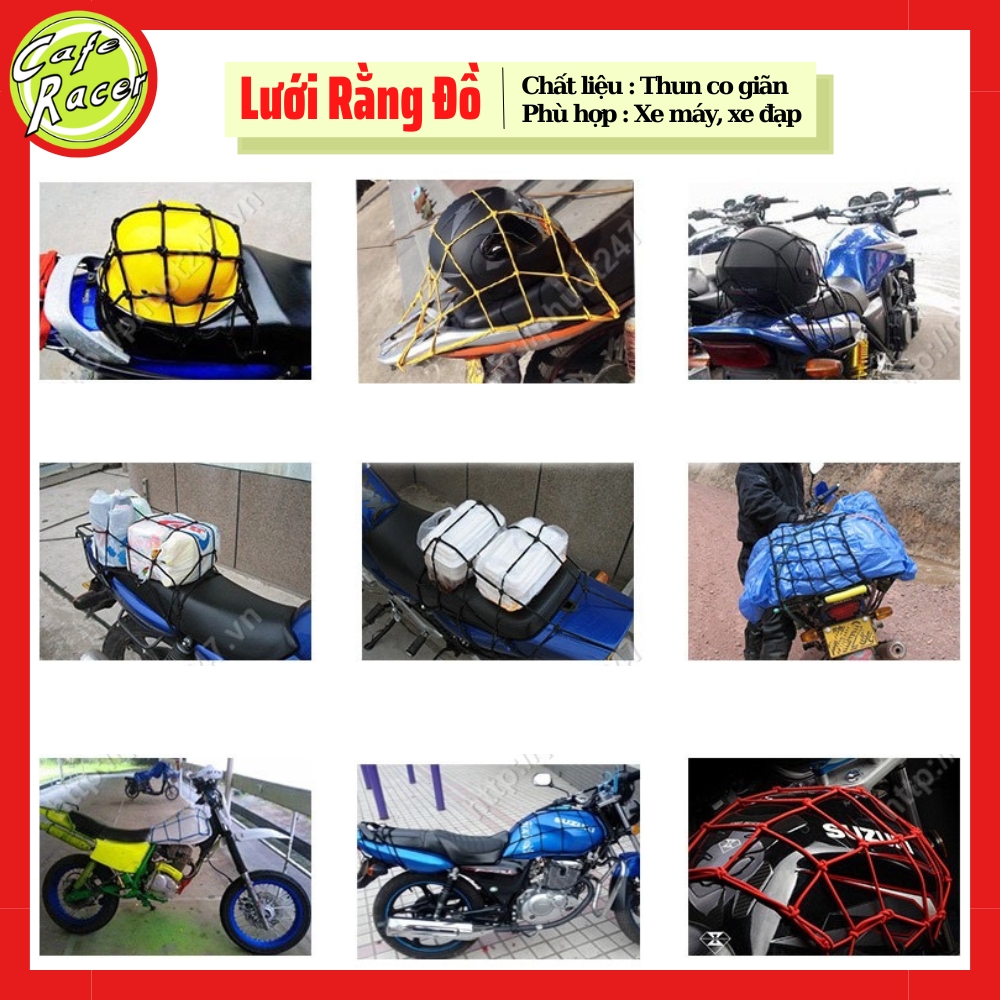 Lưới thun ràng đồ xe máy moto đi phượt
