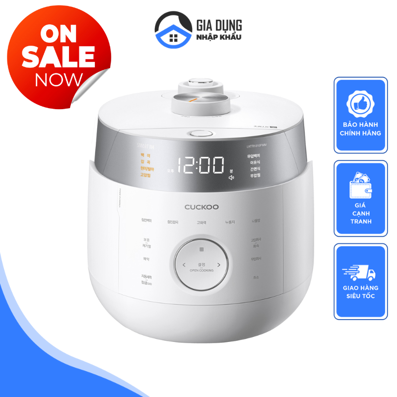Nồi Cơm Điện Cao Tần, Áp Suất Kép, Tách Đường Cuckoo CRP-LHLR 1010FW, Nồi Cơm Điện 1.8L, Thích Hợp Cho Người Ăn Kiêng, Người Bệnh Tiểu Đường, Mỡ Máu, Áp Huyết Cao, Nội Địa Hàn, BH 24 Tháng
