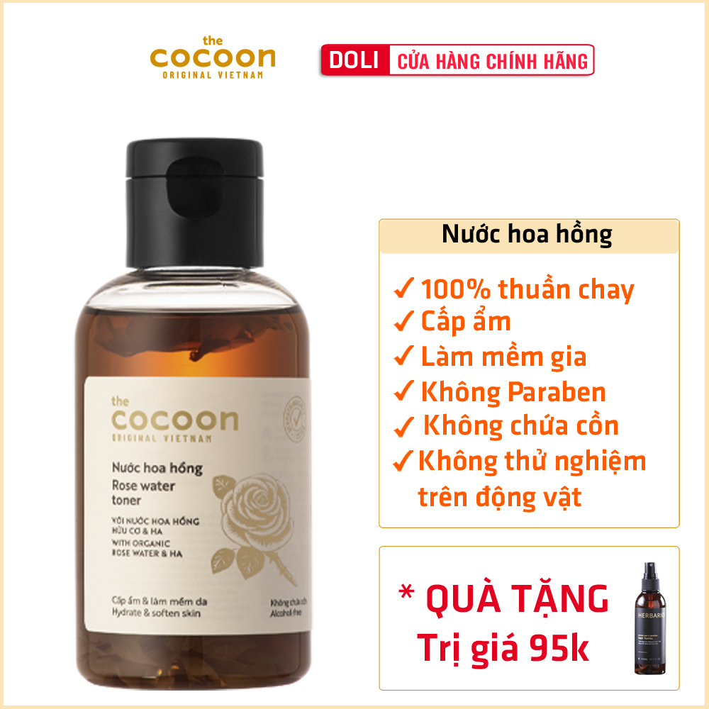 [HCM]Nước hoa hồng cocoon 140ml (rose water toner) Cấp ẩm cho da