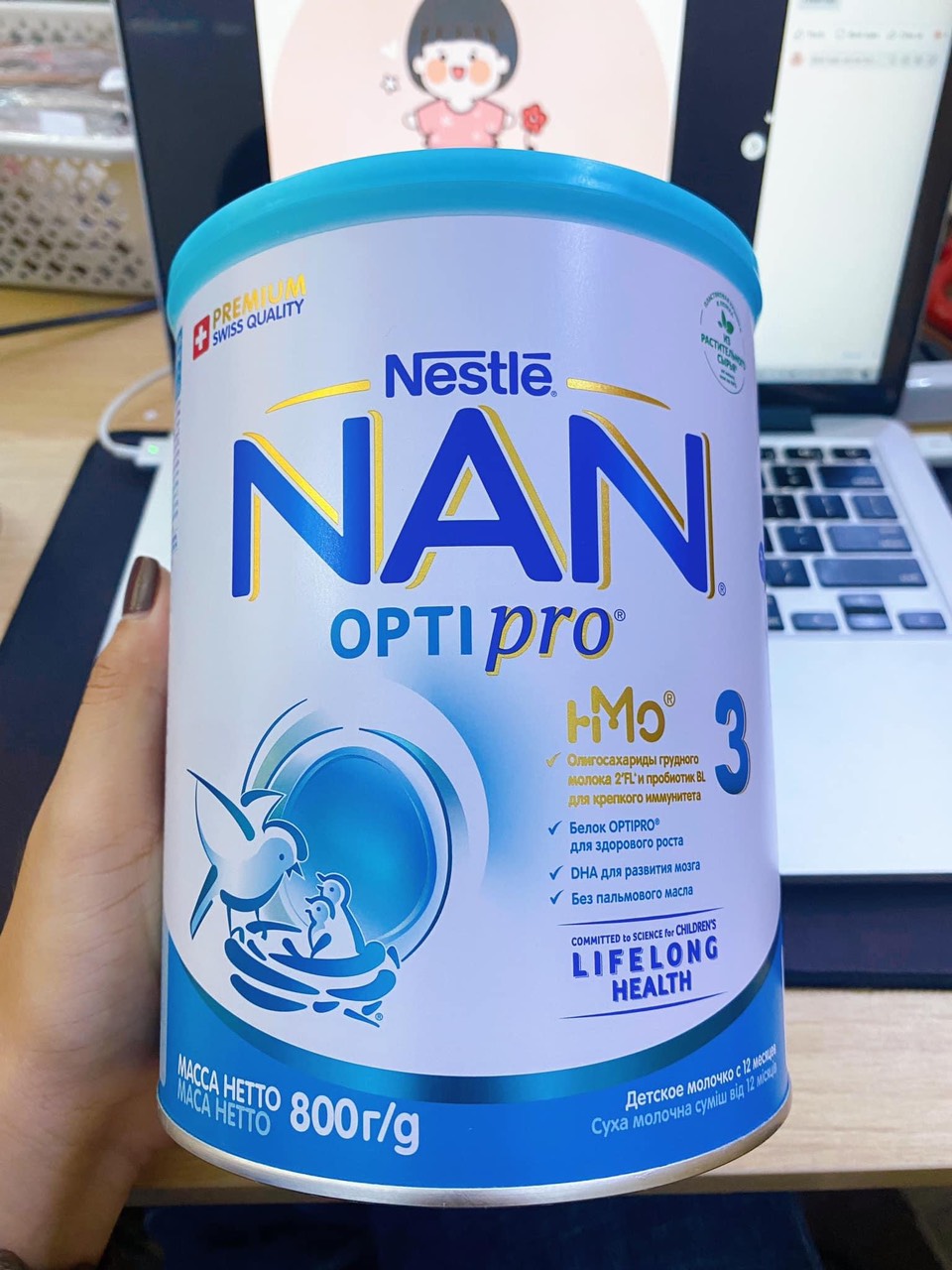 (Date 2023) Sữa NAN Nga 800g Số 1,2,3