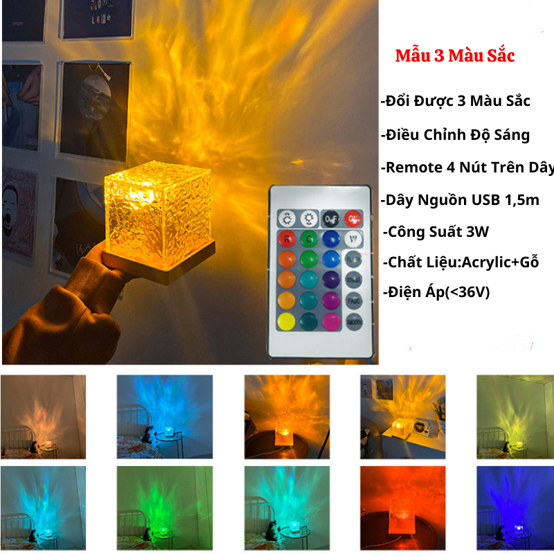 Đèn Ngủ 3D Để Bàn Hình Ngọn Lửa ASAKI Trang Trí Decor Phòng