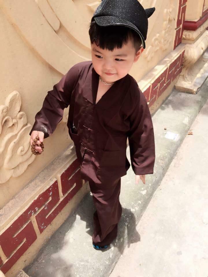 [HCM]Đồ lam đi chùa bé trai Mẫu la hán