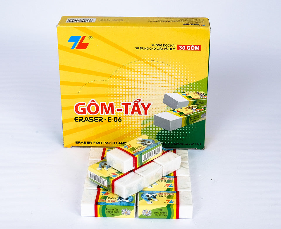 Combo 5 Cục Gôm tẩy xóa bút chì Thiên Long E-06