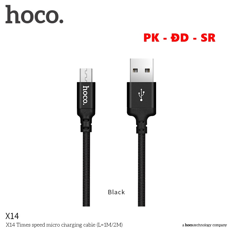 Cáp Hoco X14 5V - 2.4A Dài 2m - BH 12 Tháng 1 Đổi 1 - Siêu Rẻ