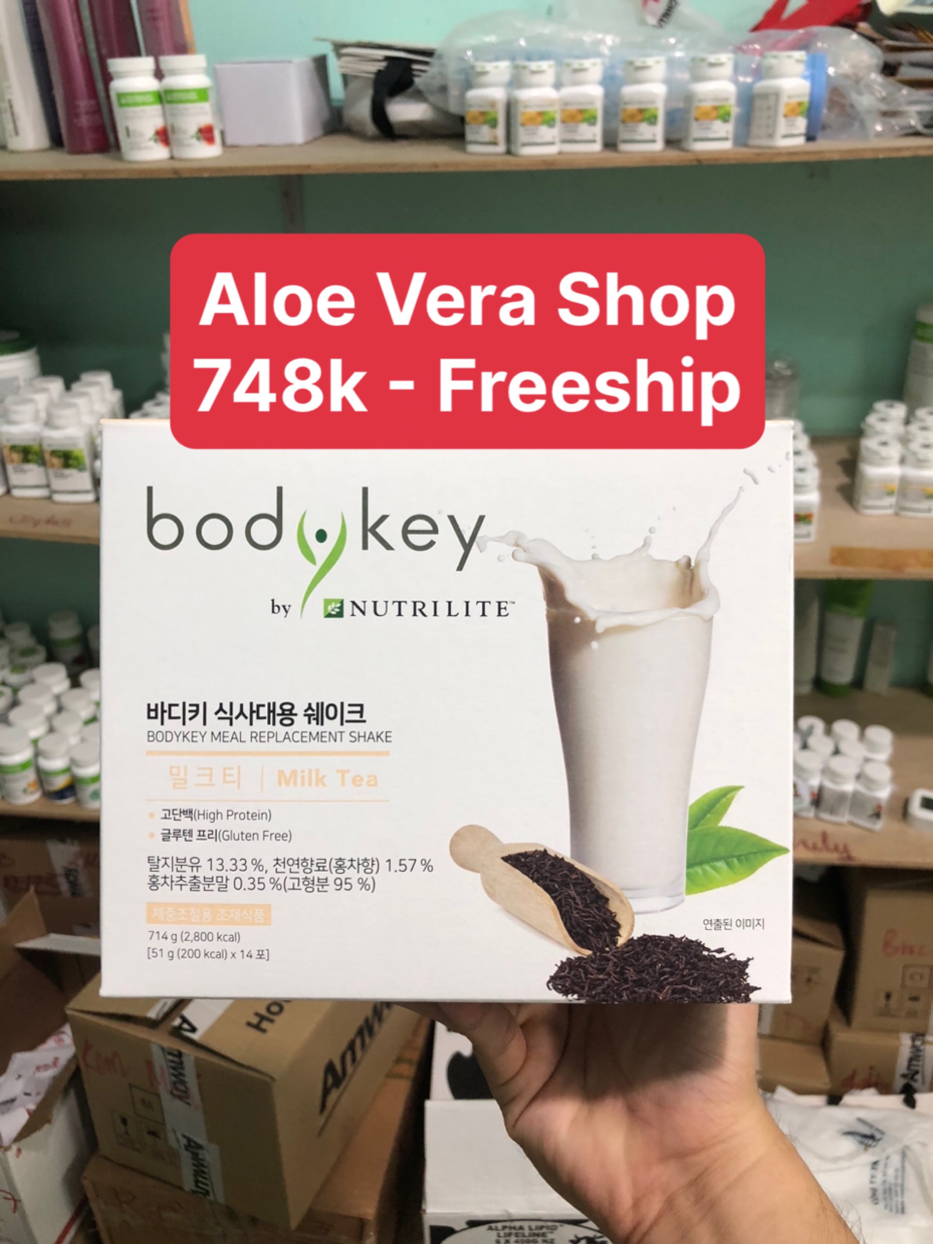 Bột uống sức khoẻ body.key away vị trà sữa