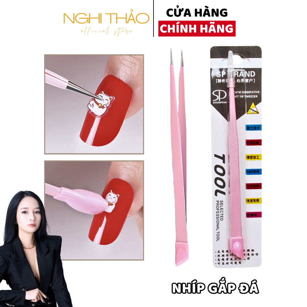 Nhíp gắp đá nail NGHI THẢO
