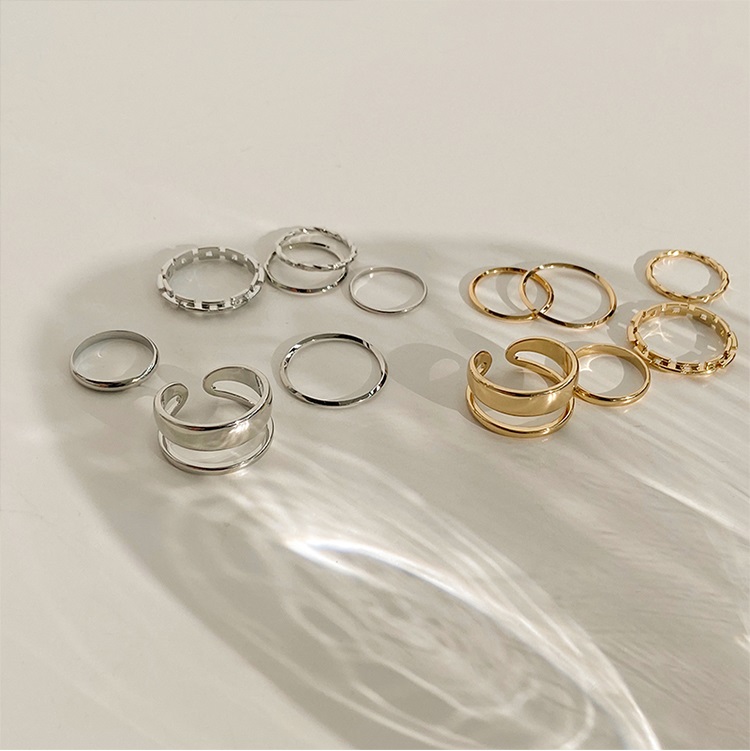 [HCM]Set nhẫn 7 món phong cách midi ring mới lạ