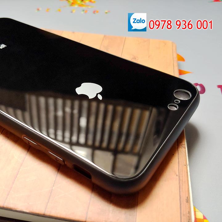 [TẶNG CƯỜNG LỰC] Ốp lưng iPhone 6 Plus / 6S Plus lưng kính (đen)