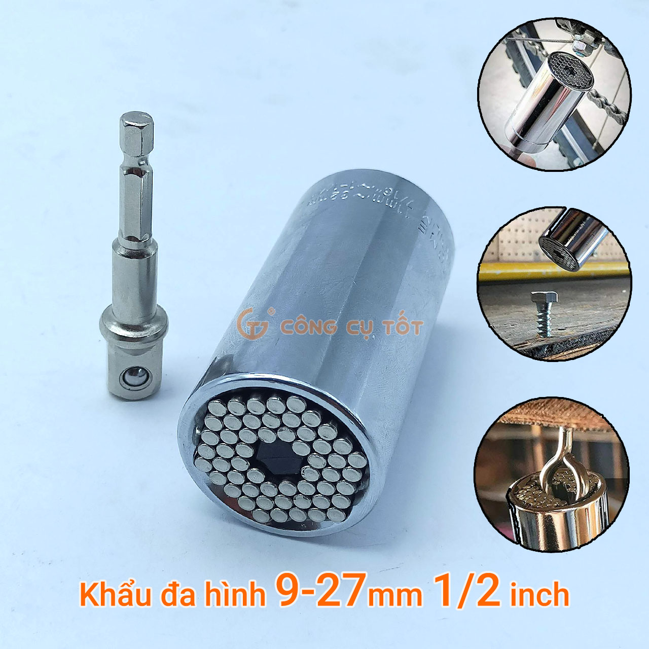 Đầu khẩu đa hình 1/2 inch 7-19mm, 9-27mm, 11-32mm
