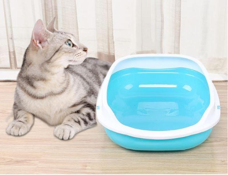 Khay Vệ Sinh Cho Mèo Hình Trứng Cao Cấp Kèm Xẻng Size Lớn