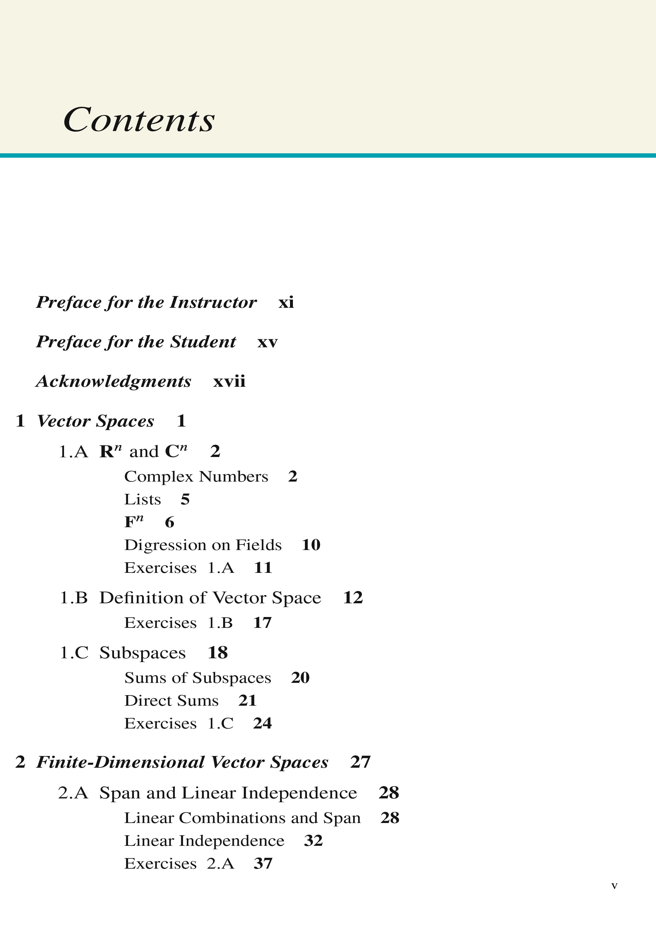 Linear Algebra Done Right