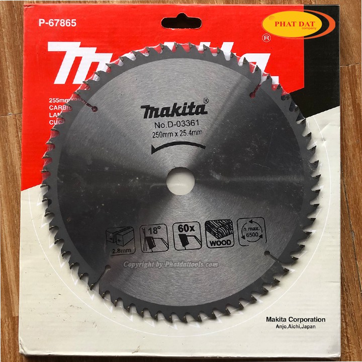 Lưỡi cắt gỗ Makita 250mm