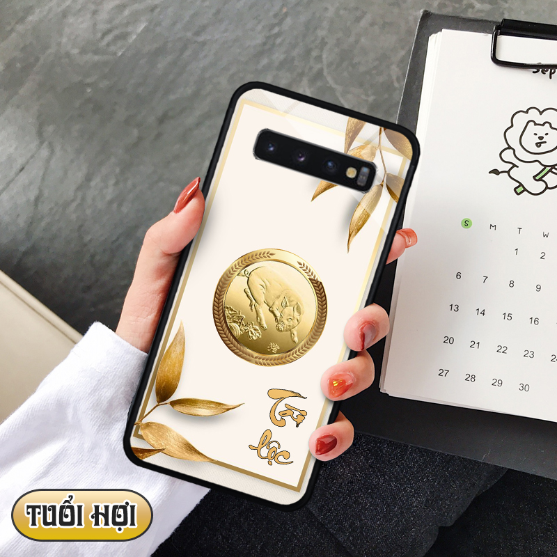 Ốp lưng kính 12 con giáp cho Samsung Galaxy S10
