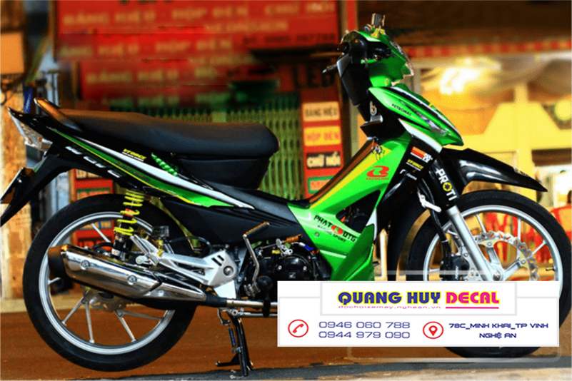 Tem trùm xe wave xanh lá - Độ dán team trùm decal xe máy wave xanh lá - Team trùm decal xe máy wave rẻ đẹp và chất