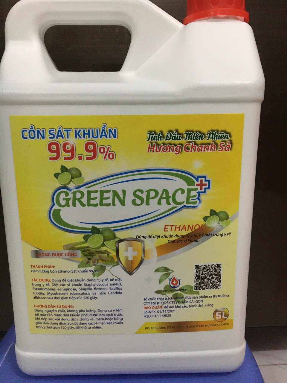 Cồn sát khuẩn cao cấp 5 Lít/ Can