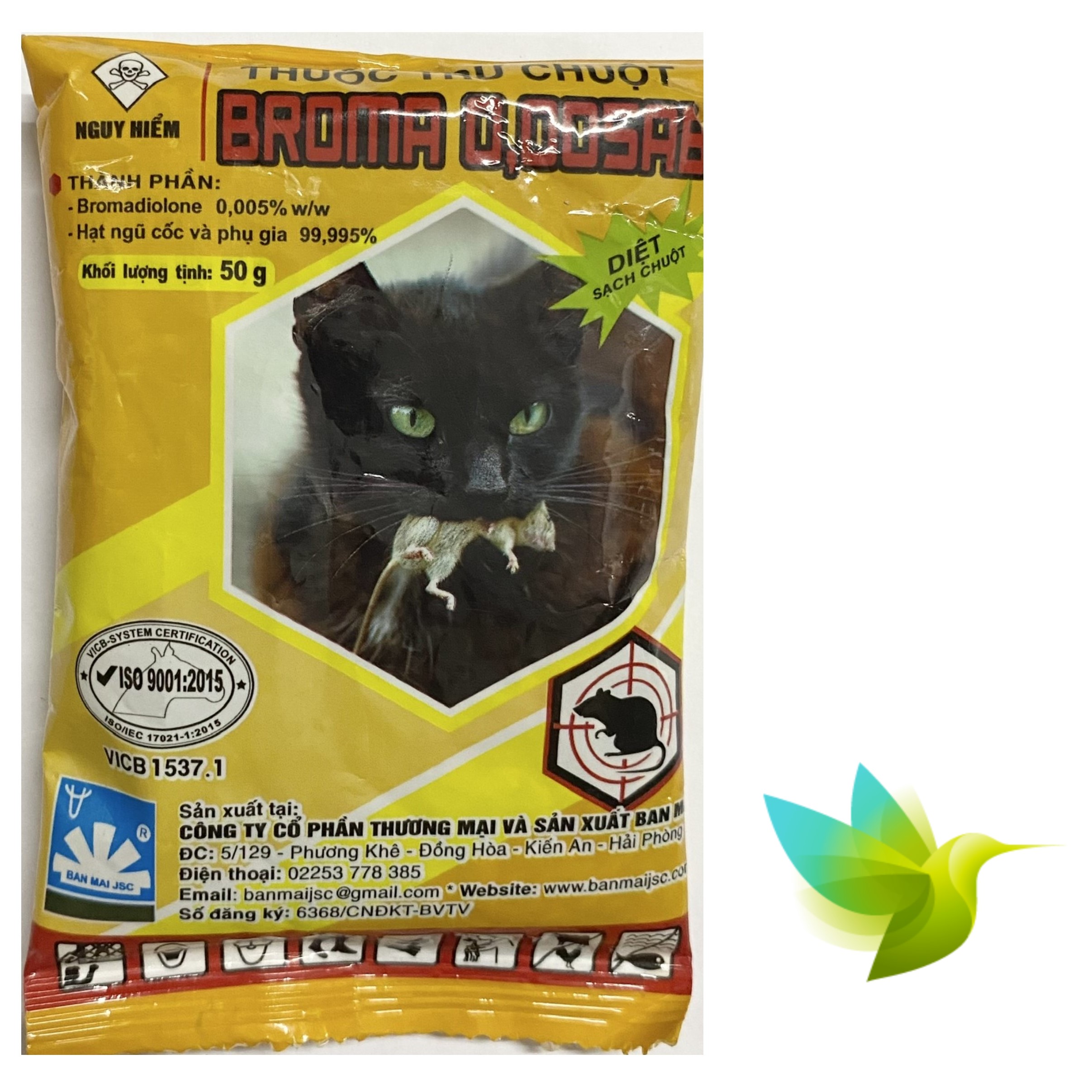 Broma 0,005ab - thuốc trừ chuột - #020b# 50g