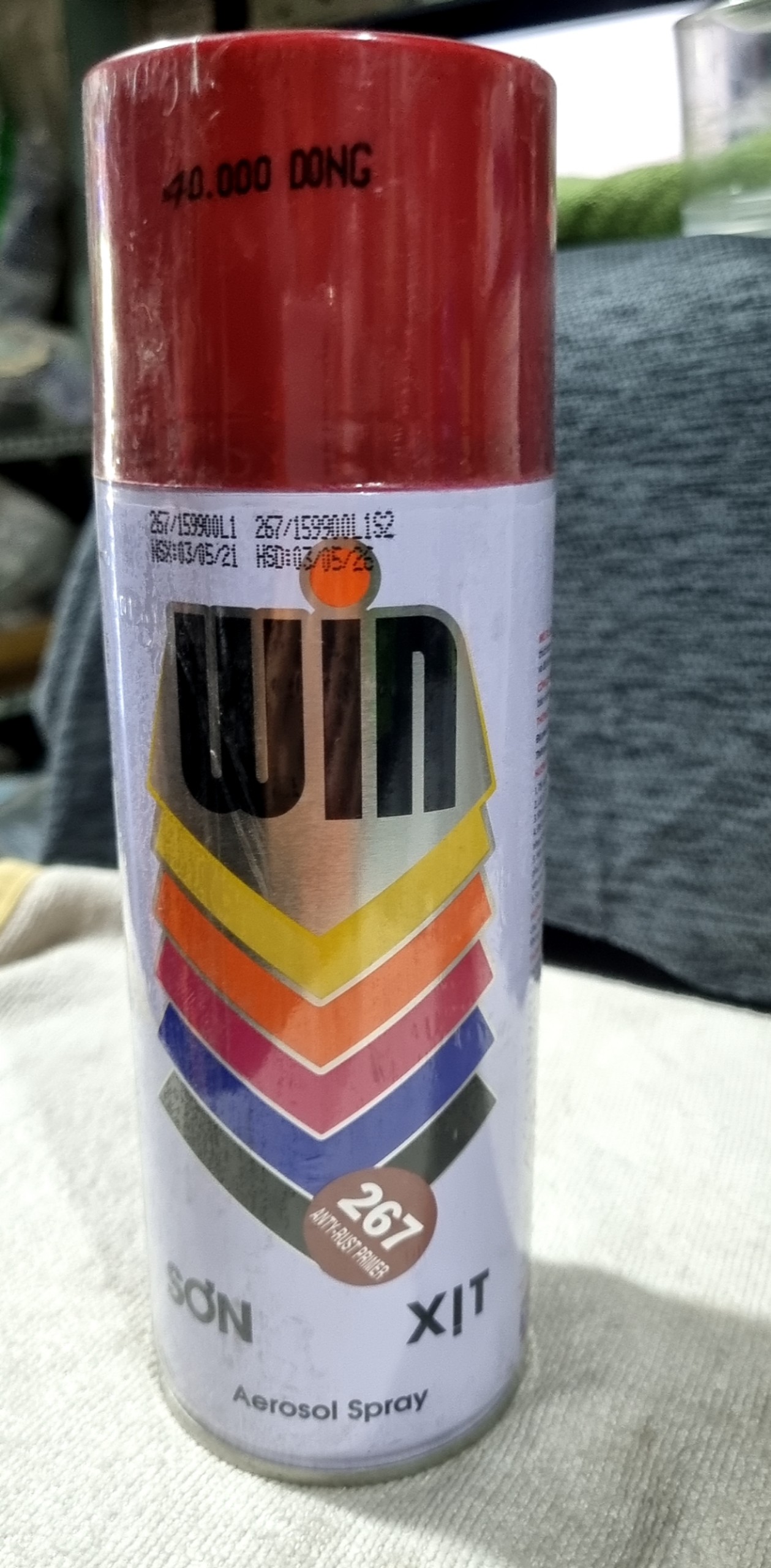 Sơn xịt chống rỉ màu nâu đỏ WIN (400 ml)