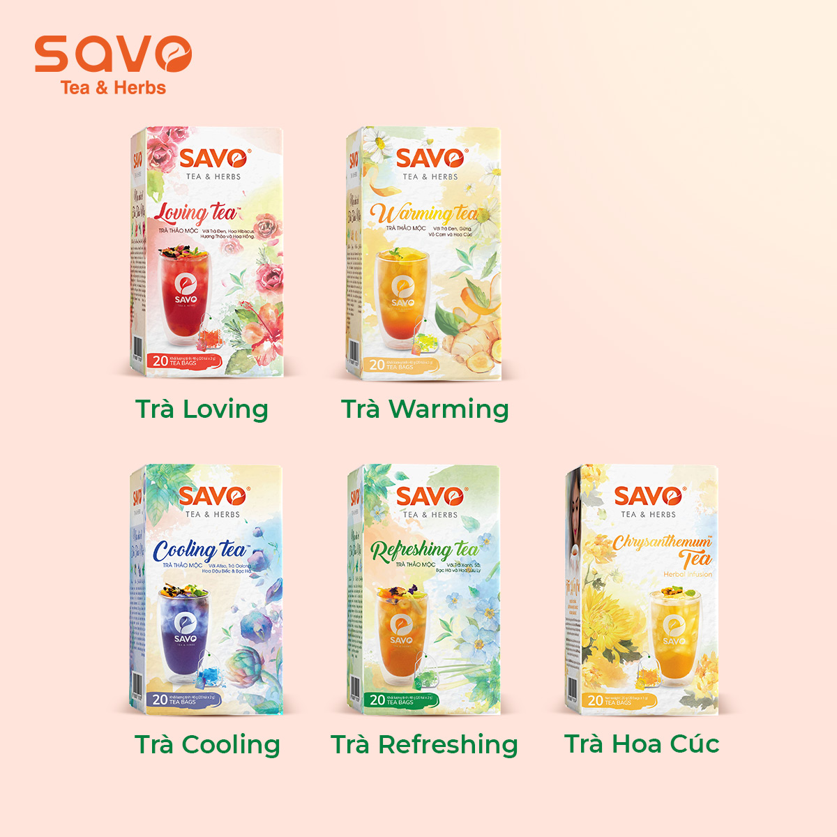 [HCM]TRÀ SAVO WARMING ( Warming Tea) - Hộp 20 gói x 2gr