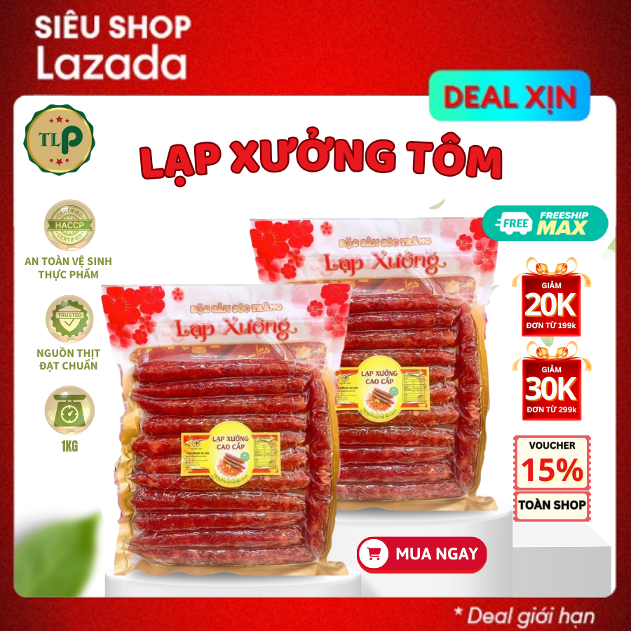 LẠP XƯỞNG TÔM CAO CẤP TÂN LỘC PHÁT COMBO 1KG - MỖI BỊCH 500G
