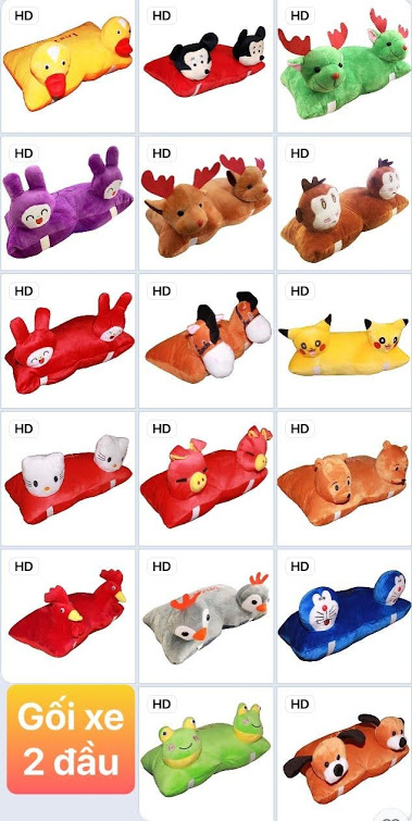 [HCM]TPHCM - GỐI ĐI XE MÁY 2 ĐẦU HÌNH THÚ CHO BÉ