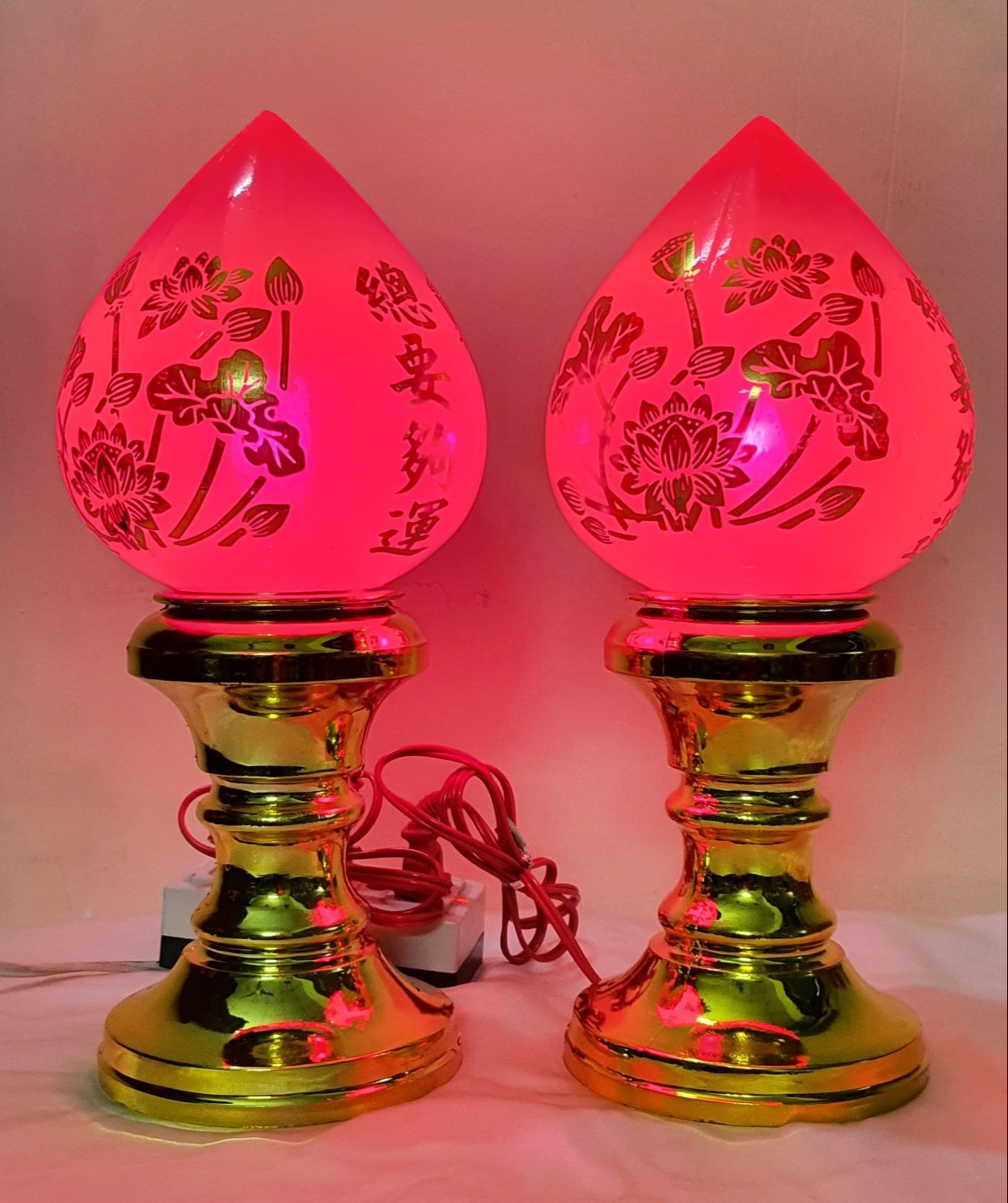 Đèn thờ trái đào cao 16, 18, 25, 30 cm