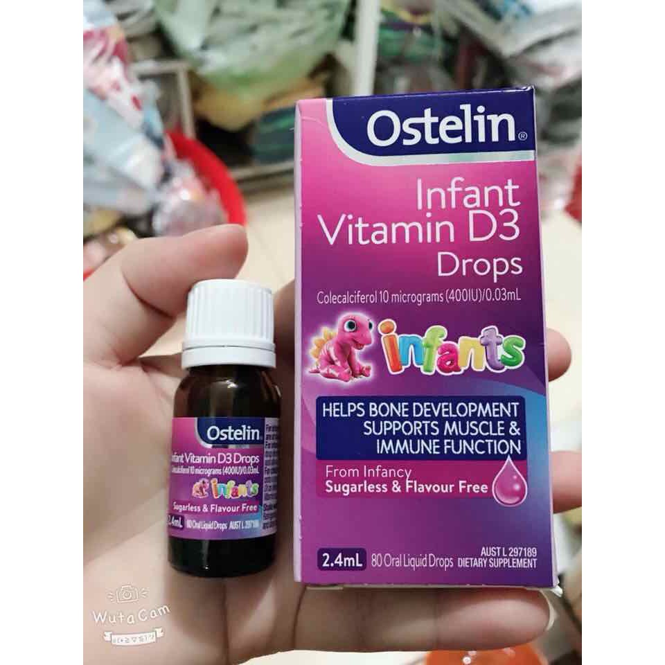 Vitamin D3 Ostelin Liquid 20ml - Vitamin D dạng nước cho bé