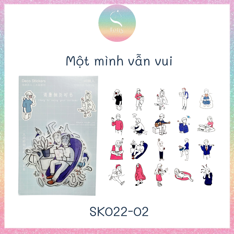 [HOTIS] Sticker hình người - 40 hình dán