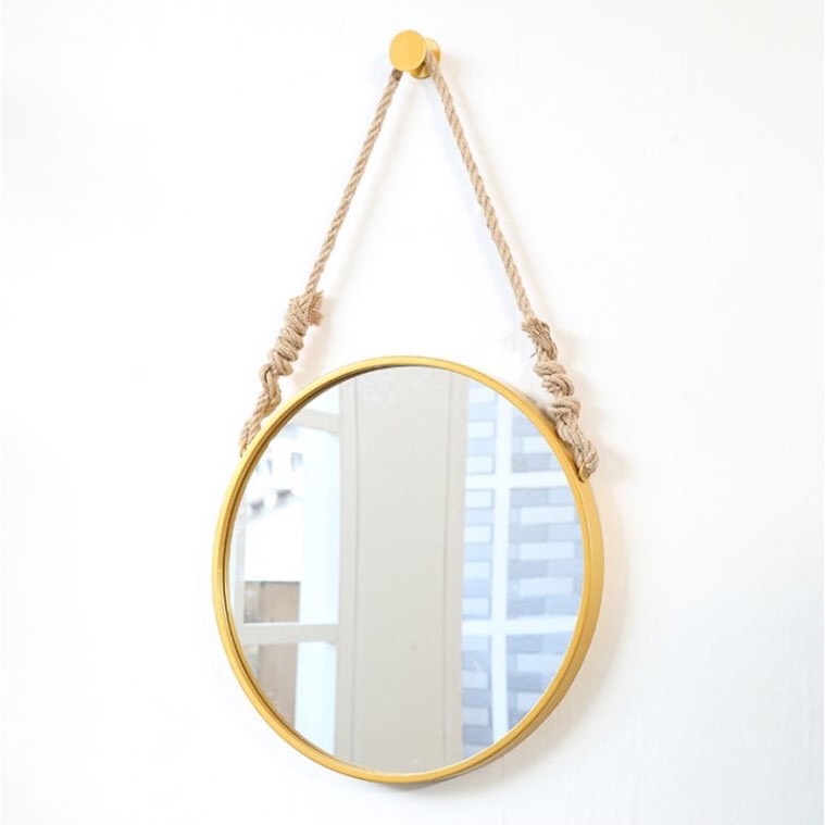 [HCM]GƯƠNG TRÒN TREO TƯỜNG KHUNG GỖ HÀN QUỐC (SIZE 50) - MIRROR CIRCLE