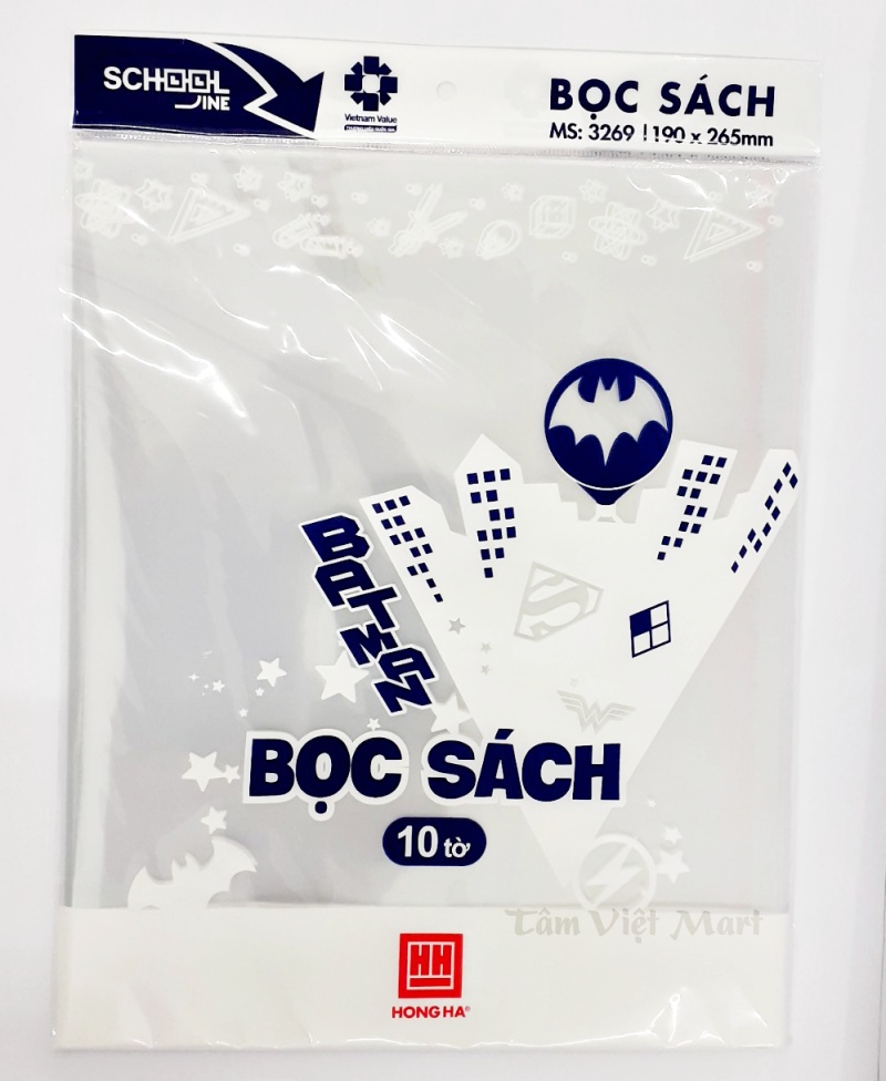 Bọc sách nilon Hồng Hà(Dùng cho học sinh Cấp 1 và Cấp 2)