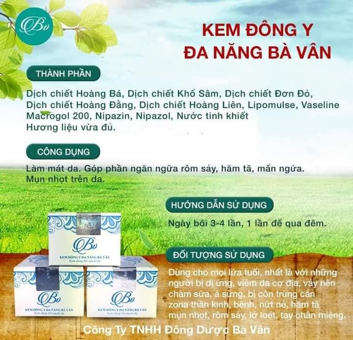 [CHÍNH HÃNG] Kem Đa Năng Bà Vân, Khắc Phục Các Vấn Đề Về Da