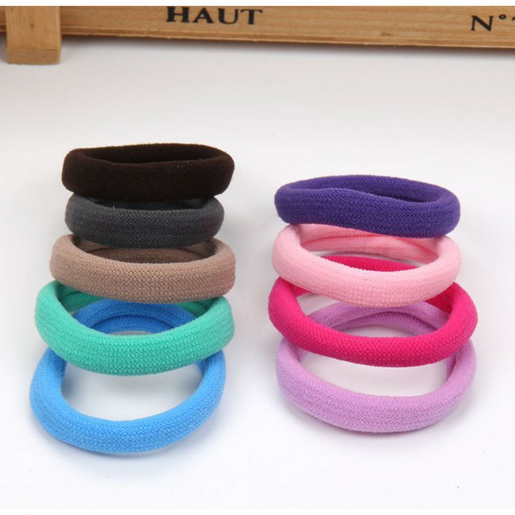 [SET 5]  BUỘC TÓC BASIC CHUN CO GIÃN TRƠN NHIỀU MÀU LỰA CHỌN | VIDEO THẬT | SHOP BEECOW