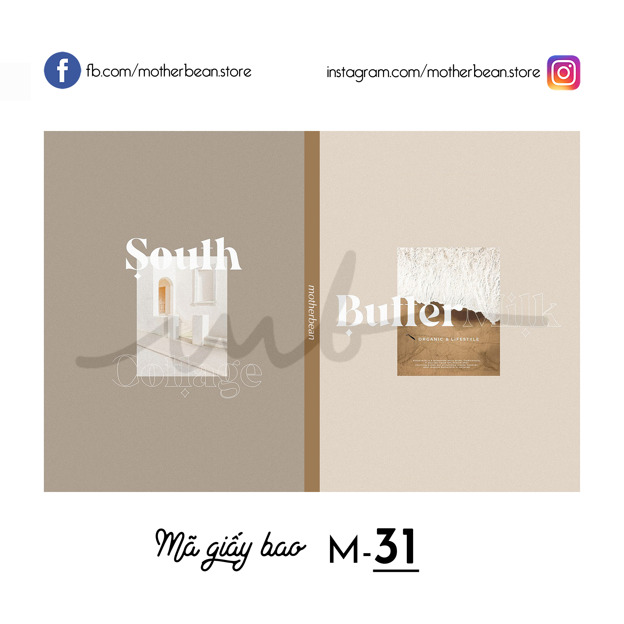 Giấy Bao Vở | SET 10 tờ mẫu MINIMALISM