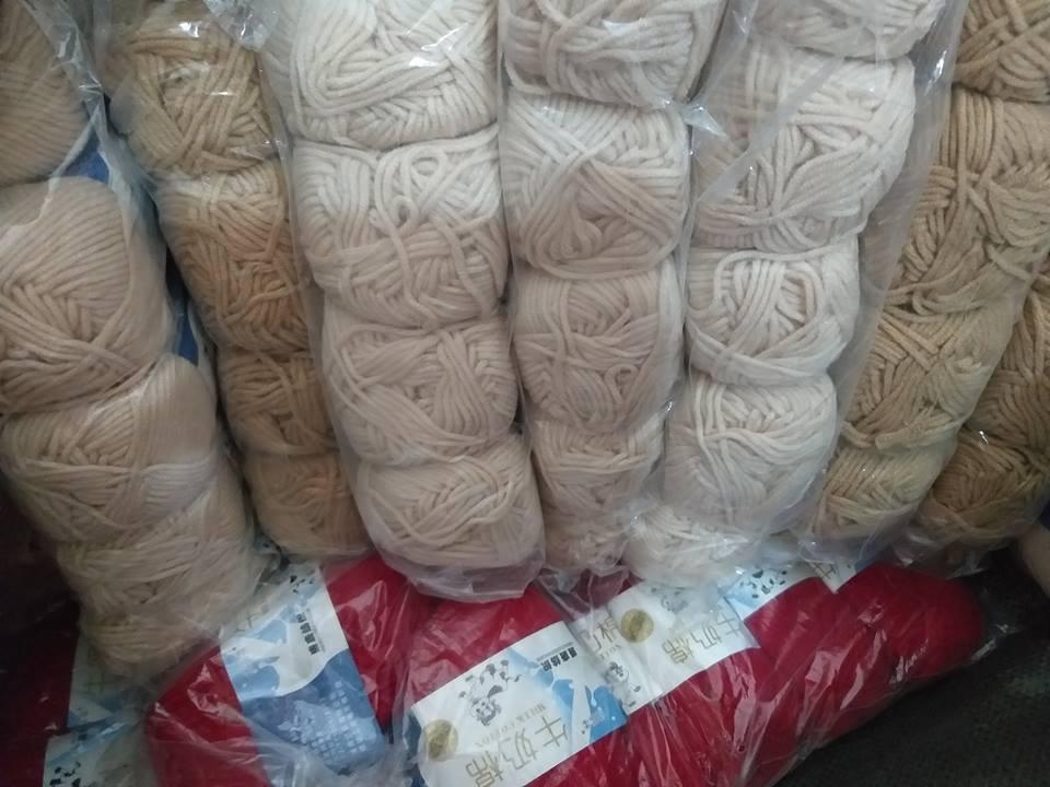 Combo 10 cuộn len milk cotton 50g/ cuộn