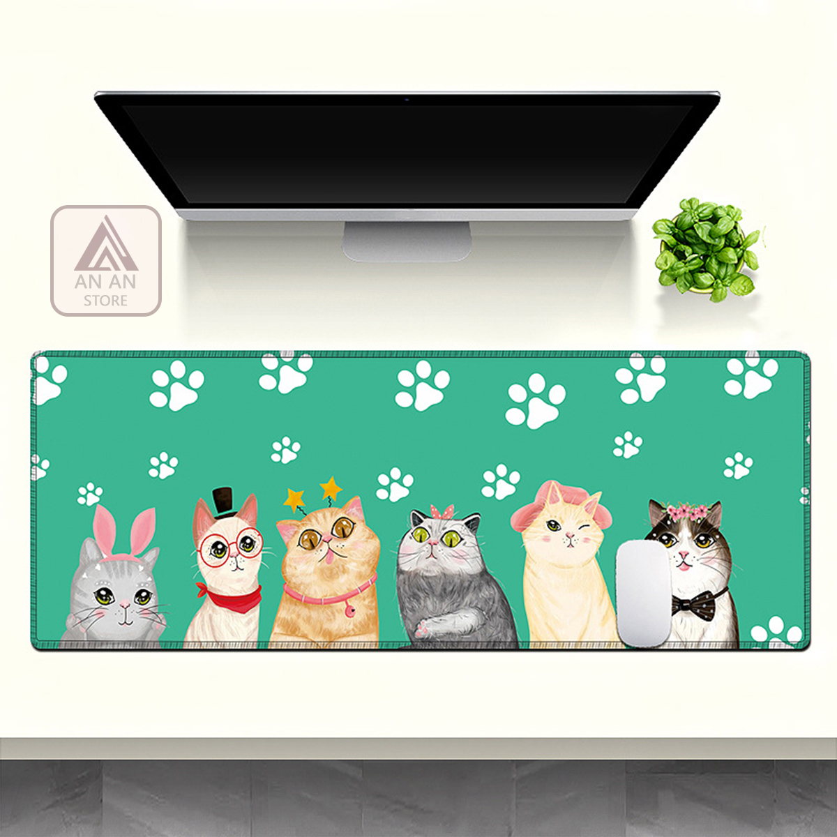 Lót chuột size lớn họa tiết dễ thương 30x80 cm