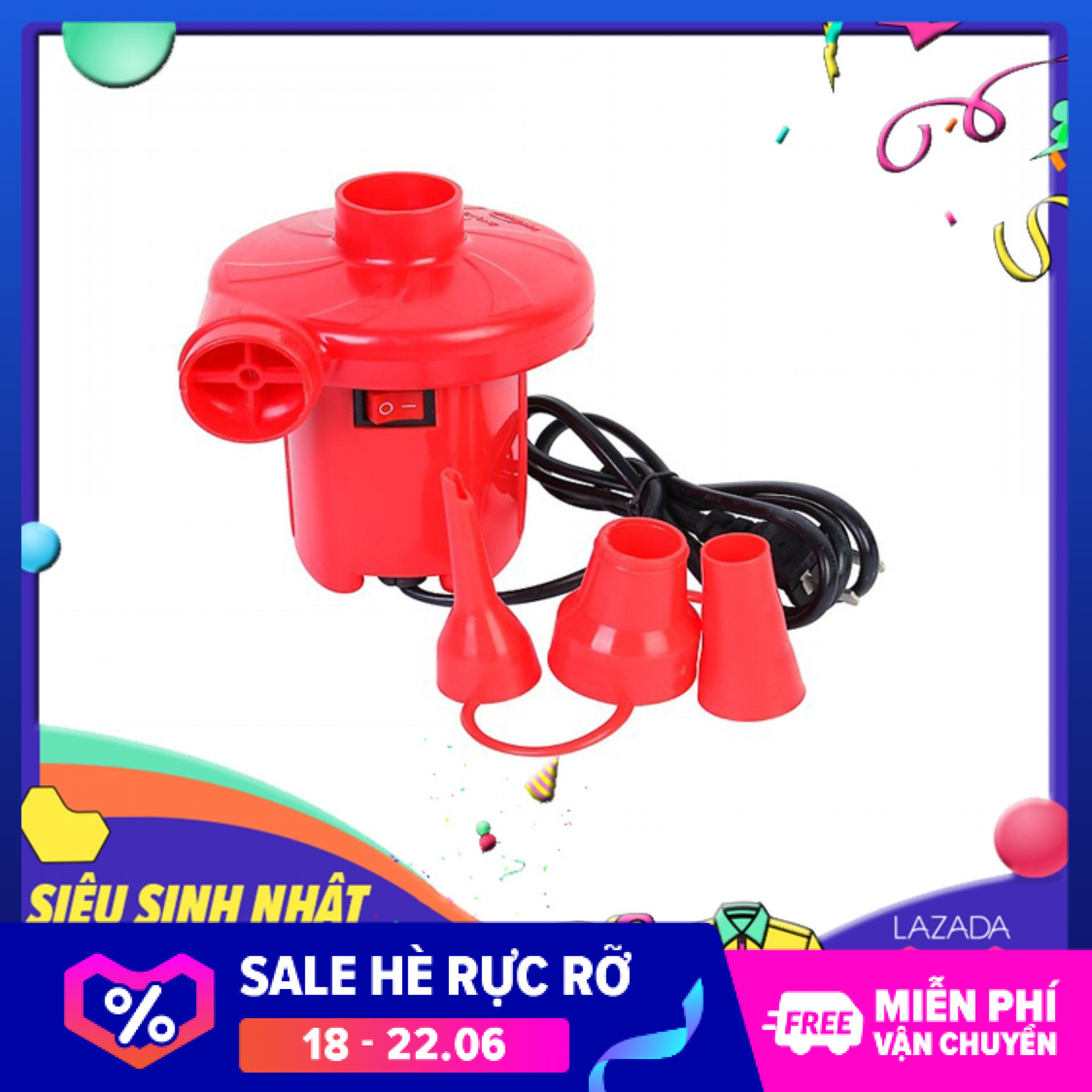 Dụng cụ bơm điện mini 2 chiều - bơm bong bóng - bơm phao – máy nén khí và bơm – chăm sóc xe máy – bơm va lốp – chăm sóc bảo dưỡng ô tô xe máy– bơm điện 2 chiều 2 trong 1 bơm và hút chân không