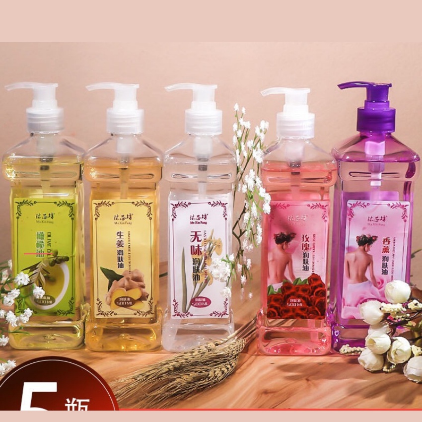 Tinh dầu massage body đủ mùi hương chai 500ml và 750ml | Tinh dầu gừng massage