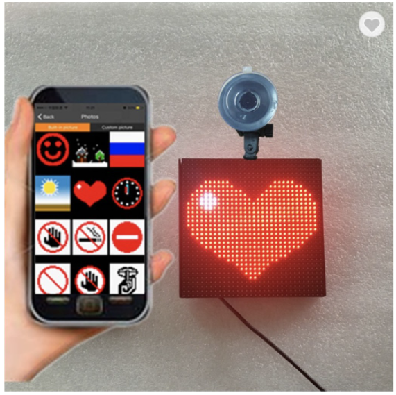 Home And garden Màn hình vui nhộn P4 32x32RGB Bảng điện tử ô tô Android