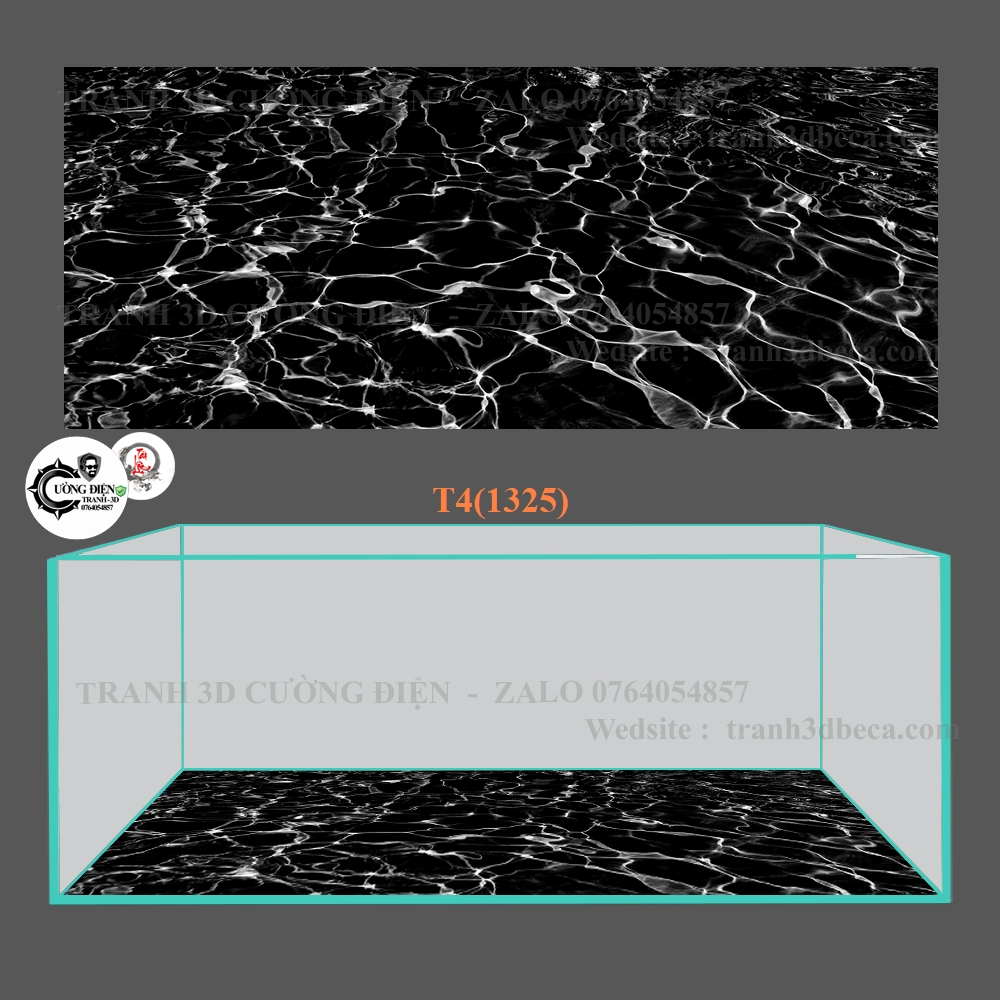 Tranh 3D dán đáy bể cá cảnh