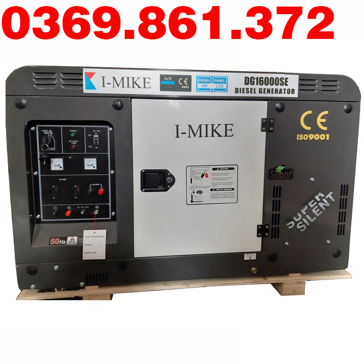 Máy phát điện chạy dầu i-mike 12kw dg16000se3 3 pha